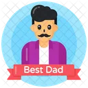 Father Day Banner Best Dad Father Icône