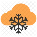 Bewolkt Schneeflocke Wolke Symbol