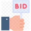 Bid Auction Hand Icône