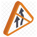 Bifurcation Road Symbol  Icon