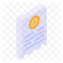 Receipt Bill Dollar Bill Icon