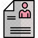 Biodata Cv Job Application Icon