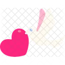 Bird Flying With Heart  Icon