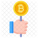 Bitcoin Bitcoins Auction Icon