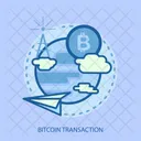 Bitcoin Transaction Cloud Icon