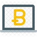 Bitcoin Laptop Icon