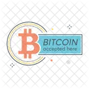 Bitcoin accepted here  Icon