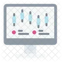 Bitcoin Analysis Graph Monitoring Cryptocurrency Icon