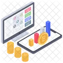 Bitcoin Analytics Business Analytics Online Business Icon