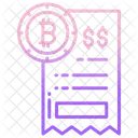 Bitcoin Bill Bitcoin Invoice Bill Icon