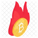 Bitcoin Burn Cryptocurrency Crypto Icon