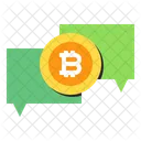 Chatbox Bitcoin Comunication Icon