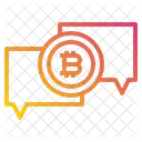 Chatbox Bitcoin Comunication Icon