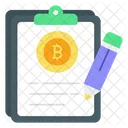 Bitcoin Clipboard File Bitcoin Report 아이콘