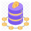 Bitcoin Database Blockchain Storage Bitcoin Storage Icon