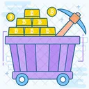 Bitcoin Cart Bitcoin Trolley Bitcoin Pushcart Icône