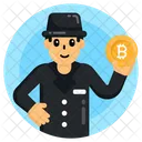 Bitcoin Criminal Bitcoin Hacker Anonymous アイコン