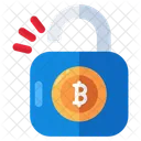 Bitcoin Lock Cryptocurrency Security Crypto アイコン