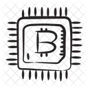 Bitcoin Microchip Integrated Circuit Blockchain Chip Icon