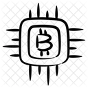 Bitcoin Microprocessor Processor Chip Integrated Circuit Icon