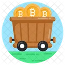 Bitcoin Mining Cart Bitcoin Trolley Bitcoin Pushcart アイコン