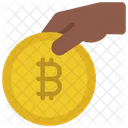 Bitcoin-Münze  Symbol