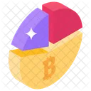 Bitcoin Pie Chart Bitcoin Chart Bitcoin Pie Icône