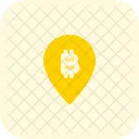 Alfiler De Bitcoin Icono