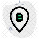 Alfiler De Bitcoin Icono