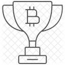 Bitcoin Mining Thinline Icon Symbol