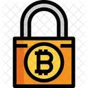 Seguranca Bitcoin Bloqueio Bitcoin Bitcoin Seguro Ícone