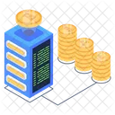 Bitcoin Server Connected Blockchain Bitcoin Technology Icon