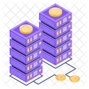 Bitcoin Servers Connected Blockchain Bitcoin Technology Icon