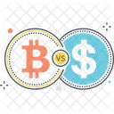 Bitcoin Vs Dollar  Icon