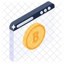 Bitcoin Website Blockchain Webpage Crypto Website Icon