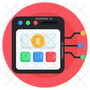 Online Bitcoin Bitcoin Website Digital Currency アイコン