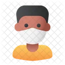 Man Avatar Medical Mask Icon