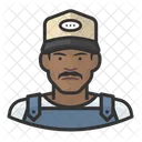 Black Male Farmhand Farmhand Black Icon