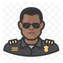 Black Police Officer  Icon