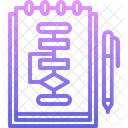 Bloc Diagramme Cahier Icône