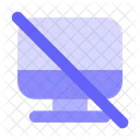 Block Display No Preview No Screen Icon