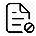 Block File Block Document Prohibit File Icon