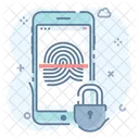 Bloqueio De Impressao Digital Bloqueio Movel Seguranca Do Telefone Ícone
