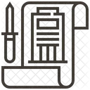 設計図、計画、地図 アイコン