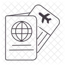 Boarding Pass Plane Ticket Visa アイコン