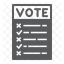 Papeleta Votacion Votar Icono