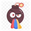 Check This Scary Flat Sticker Of Bomb Icône