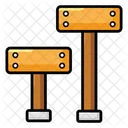 Boning Rods Excavation Work Construction Tool Icon