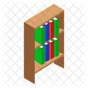 Book Shelf School Library Textbook Storage Icon