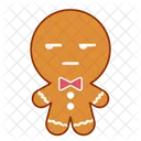 Dull Face Gingerbread Icon